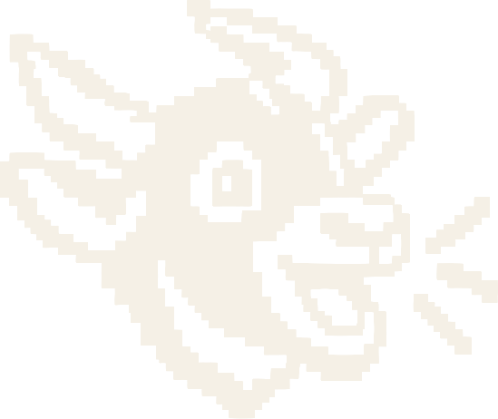 Pixel-art carabao, the Mindoro Coffee mascot